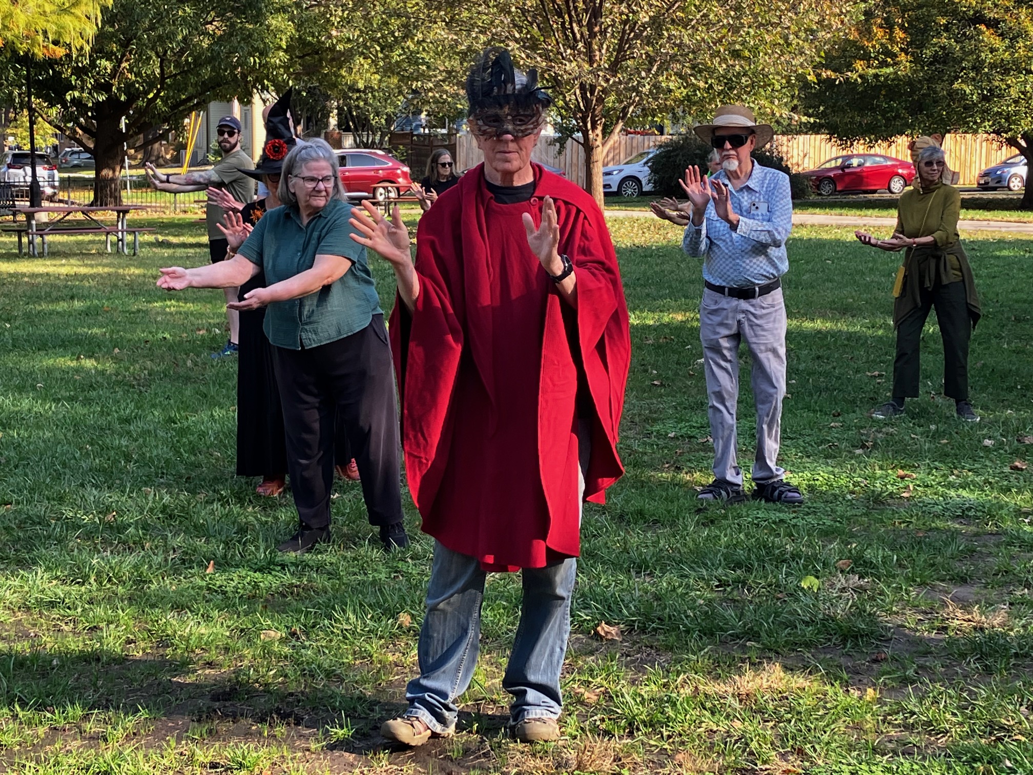 Halloween adds a little whimsy to tai chi's normally meditative vibe